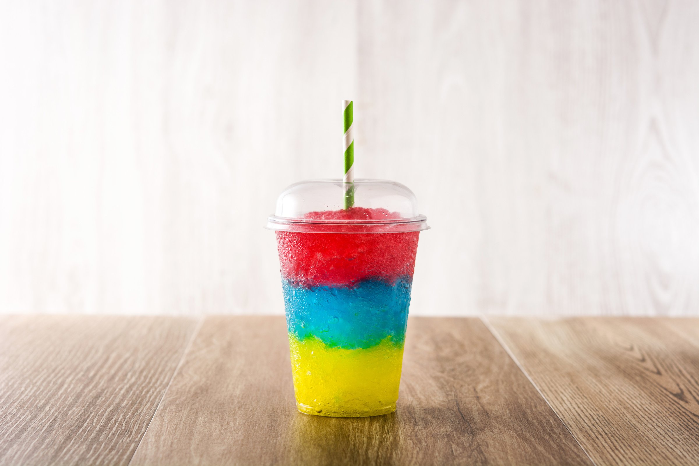 Colorful Slushie of Different Flavors